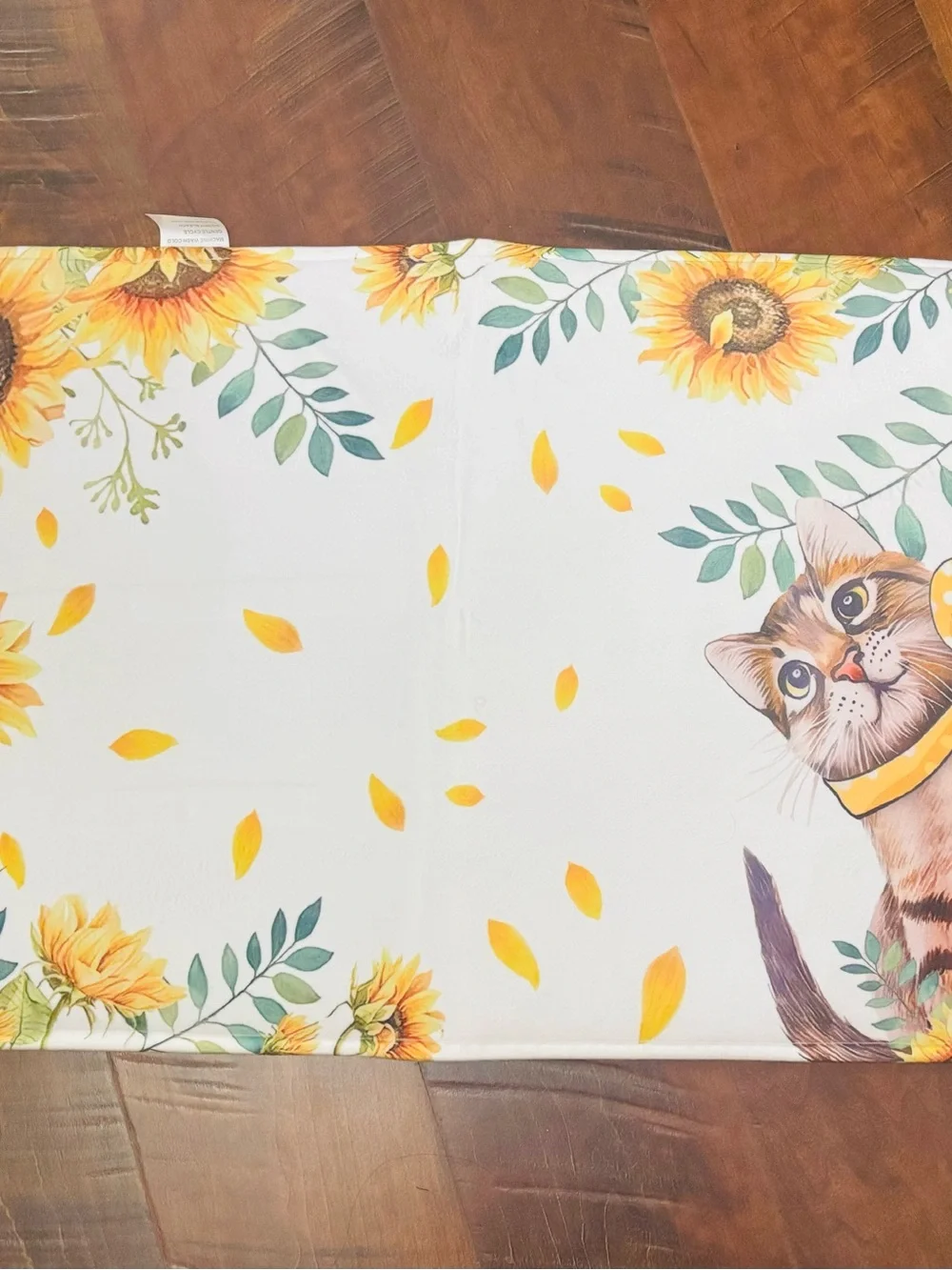 ADORABLE FUN 16pc Cat & Sunflower Bathroom Set